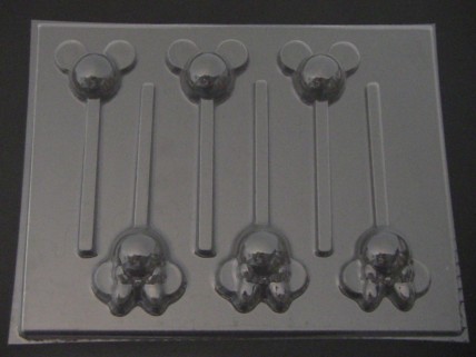 572sp Famous Mouse Male Female Face Chocolate or Hard Candy Lollipop Mold